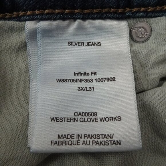 Silver Jeans Infinite Fit Boot Cut Women's Plus Size 3X Blue Denim Stretch - Picture 10 of 11